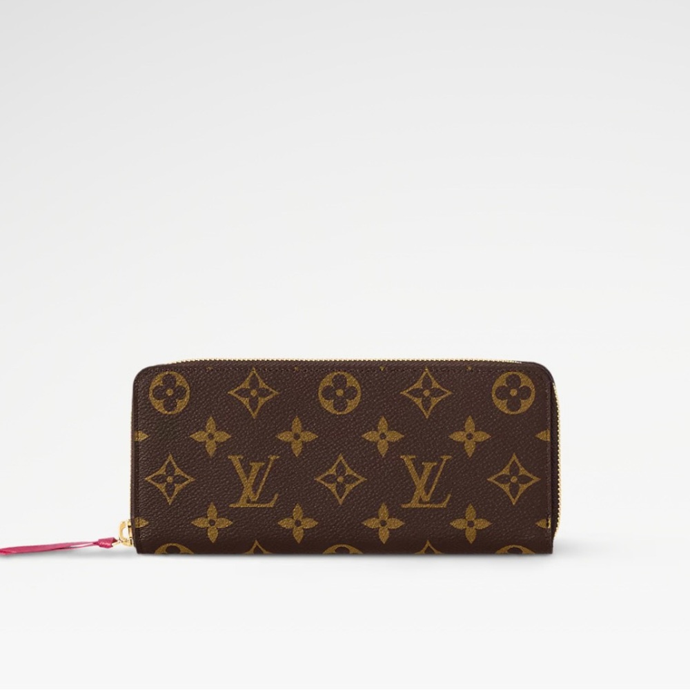 *ORIGINAL WITH BOX* Louis Vuitton Clemence wallet, monogram-fuchsia color